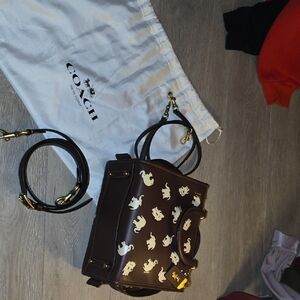 Coach Rogue Satchel with Elephant Print